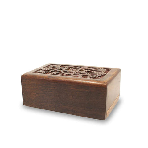 Rosewood Floral Pet Cremation Urn