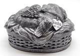 Large Angel Dog Urn - Silver