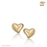 Leaning Heart™ Two-Tone Gold Vermeil Stud Earrings