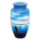 Hand-Painted Classic Shape Cremation Urn for Ashes