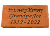 Personalized Red Memorial Brick