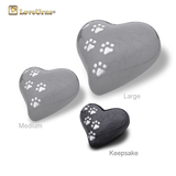 Midnight Pearlescent Paw Print Heart - Keepsake