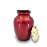 Deep Red Cremation Urn