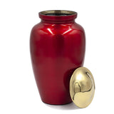 Deep Red Cremation Urn