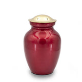 Deep Red Cremation Urn