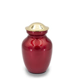 Deep Red Cremation Urn
