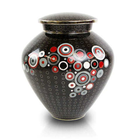 Opulence Onyx Geometric Cloisonné Cremation Urn