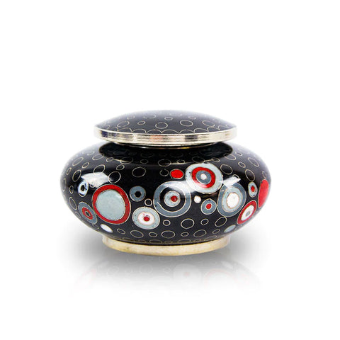 Opulence Onyx Geometric Cloisonné Keepsake Cremation Urn