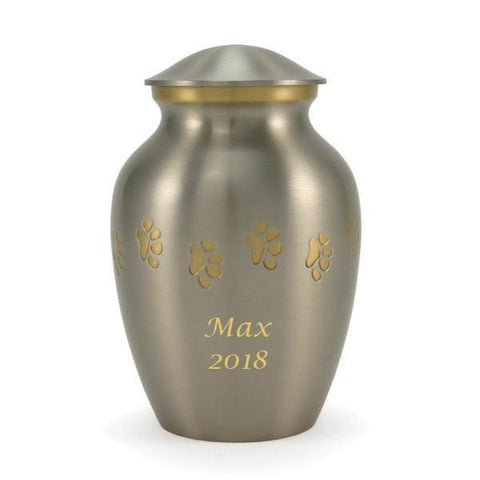 Pewter Paw Urn