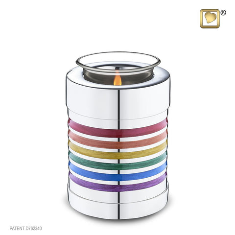 Pride Rainbow Tealight Keepsake Urn
