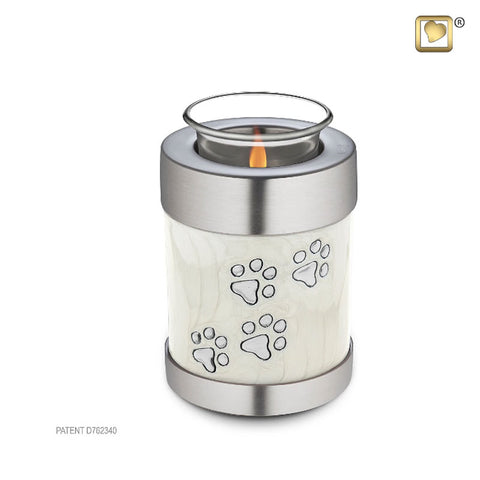 Tealight Pet Urn Pearl