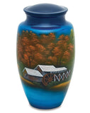 Hand-Painted Classic Shape Cremation Urn for Ashes