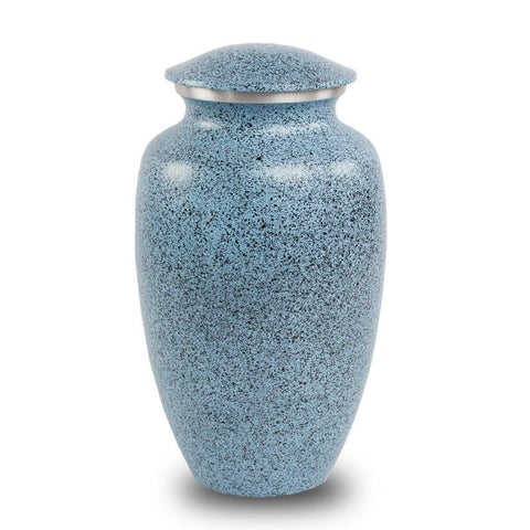 Two-Tone Classic Cremation Urn - Light Blue