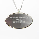 Engravable Oval Pendant for Urns